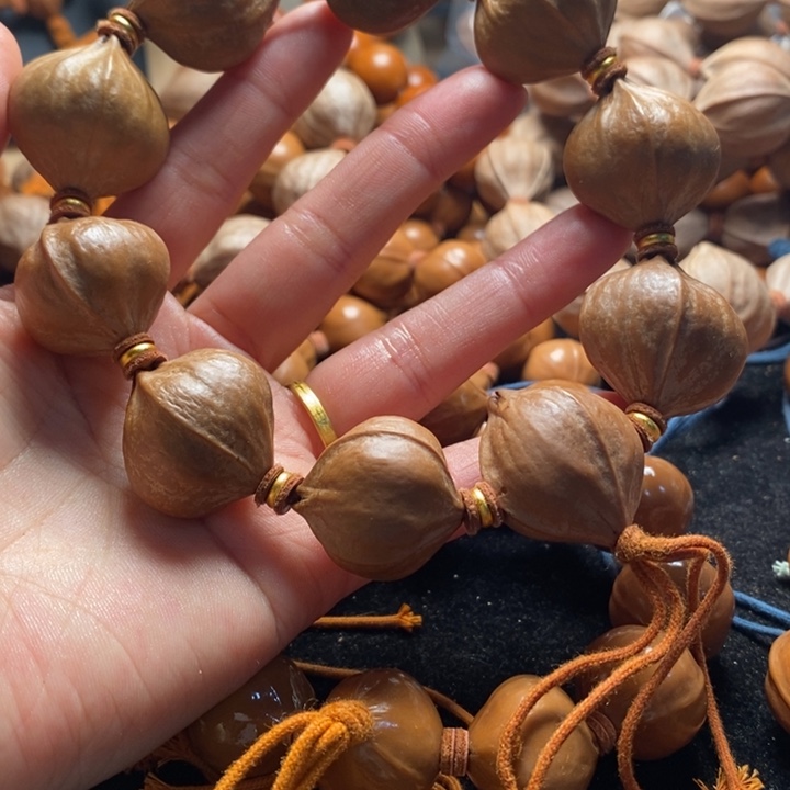 橄榄核手串/手链2.5四花短原皮