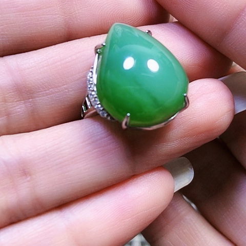 和田玉银S925镶嵌挂件