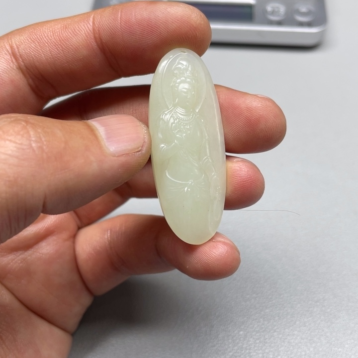 和田玉吊坠(不含链)未镶嵌润****工