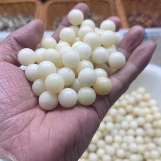 吊坠白玉菩提瑕疵12白玉圆珠120颗