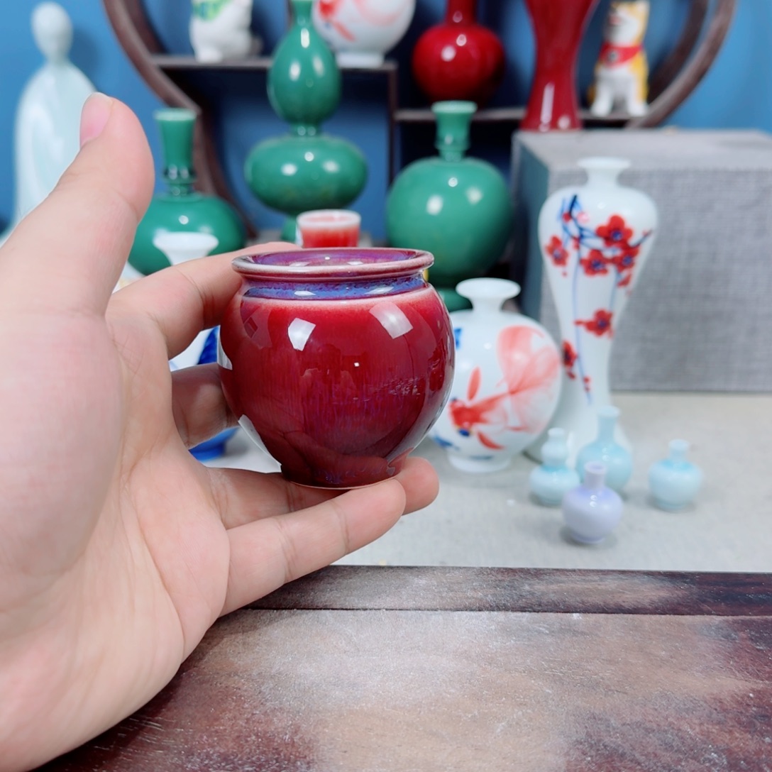 陶瓷手工小花器摆件
