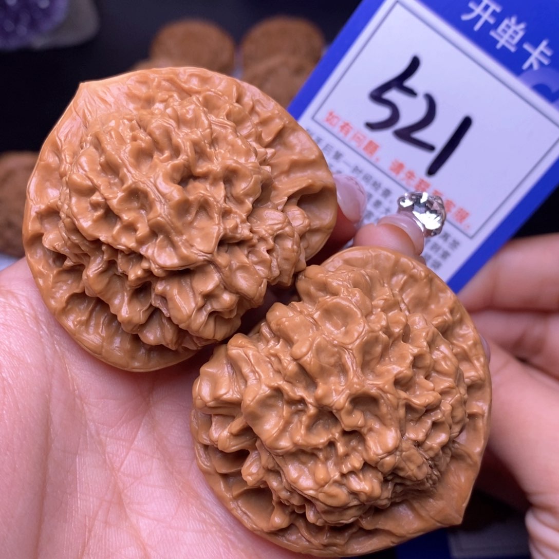 文玩核桃把件49官帽521