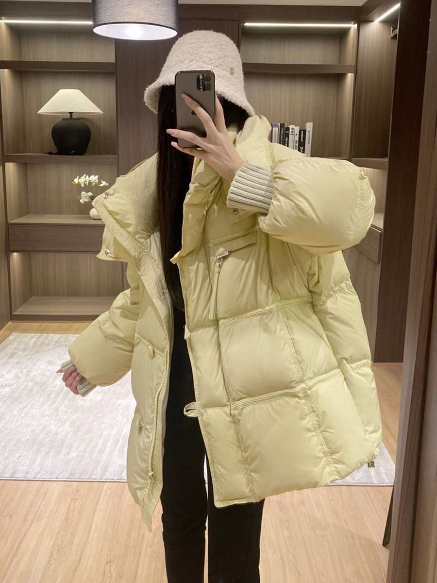 石墨烯云绒服女中长款2025冬新款保暖棉衣棉服外套