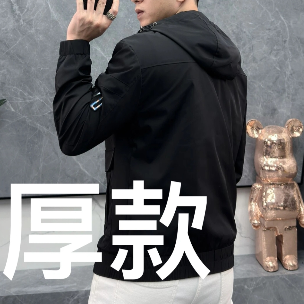 (31号-34号)加棉新款冬季装男士潮流25夹克立领外套上衣时尚长袖