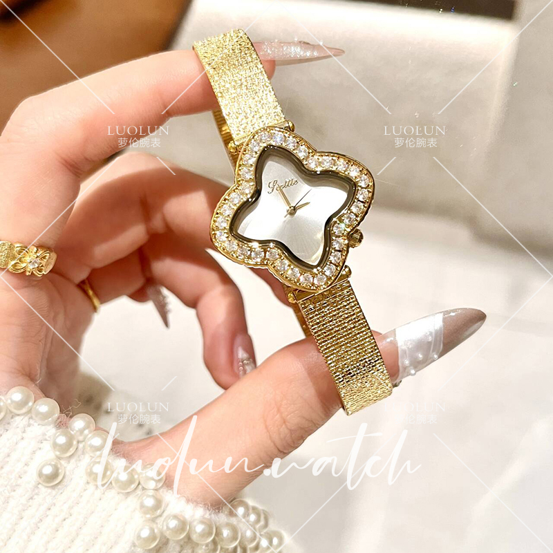 【萝伦】新款气质个性时尚百搭洋气小巧精致时髦女士手表9813