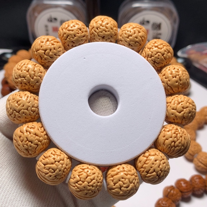 手串桃核脑纹苹果园桃核手串