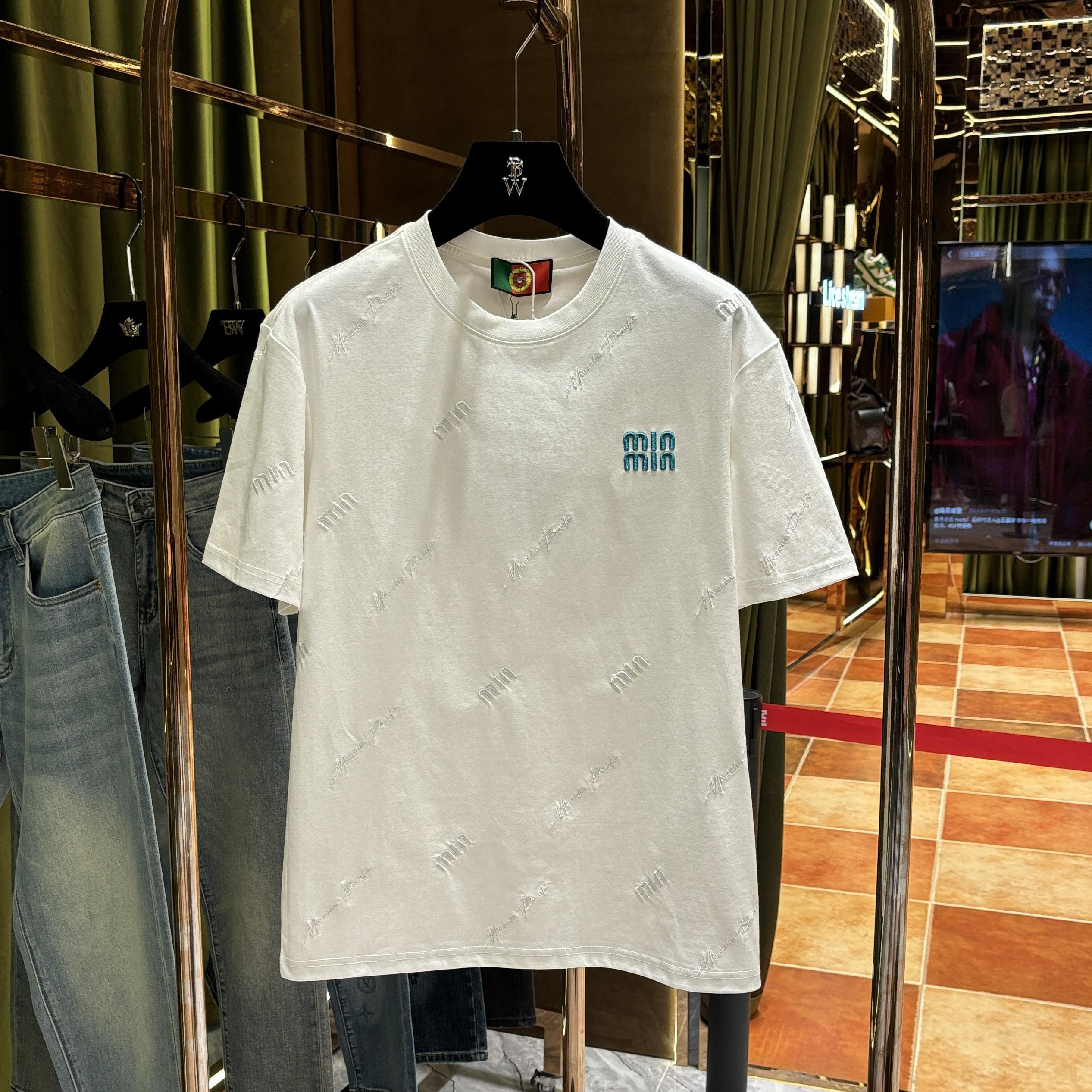 【阿诺专属】2025夏季新款重磅圆领百搭潮流休闲显瘦半袖25022