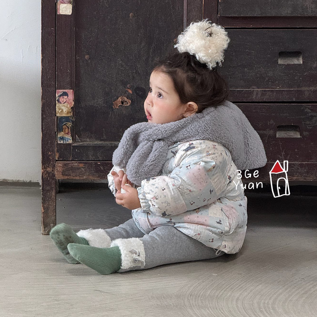 SGY 9180 婴童可爱戴帽羽绒服 冬季拼色卡通图案外套