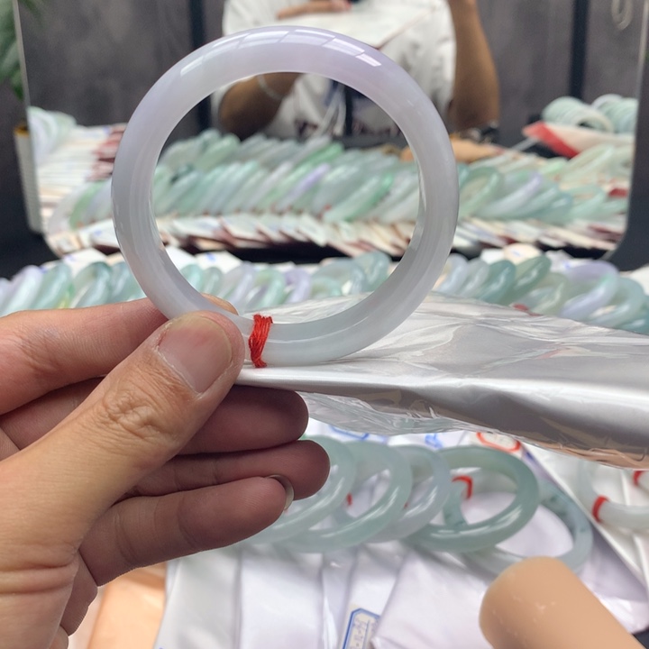 翡翠未镶嵌手镯翡翠手镯56.57