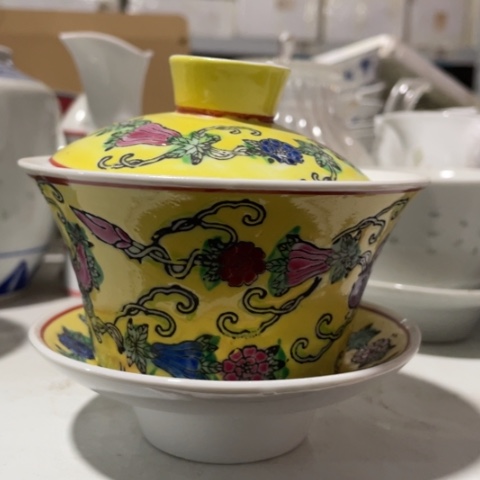 景德镇陶瓷三才盖碗