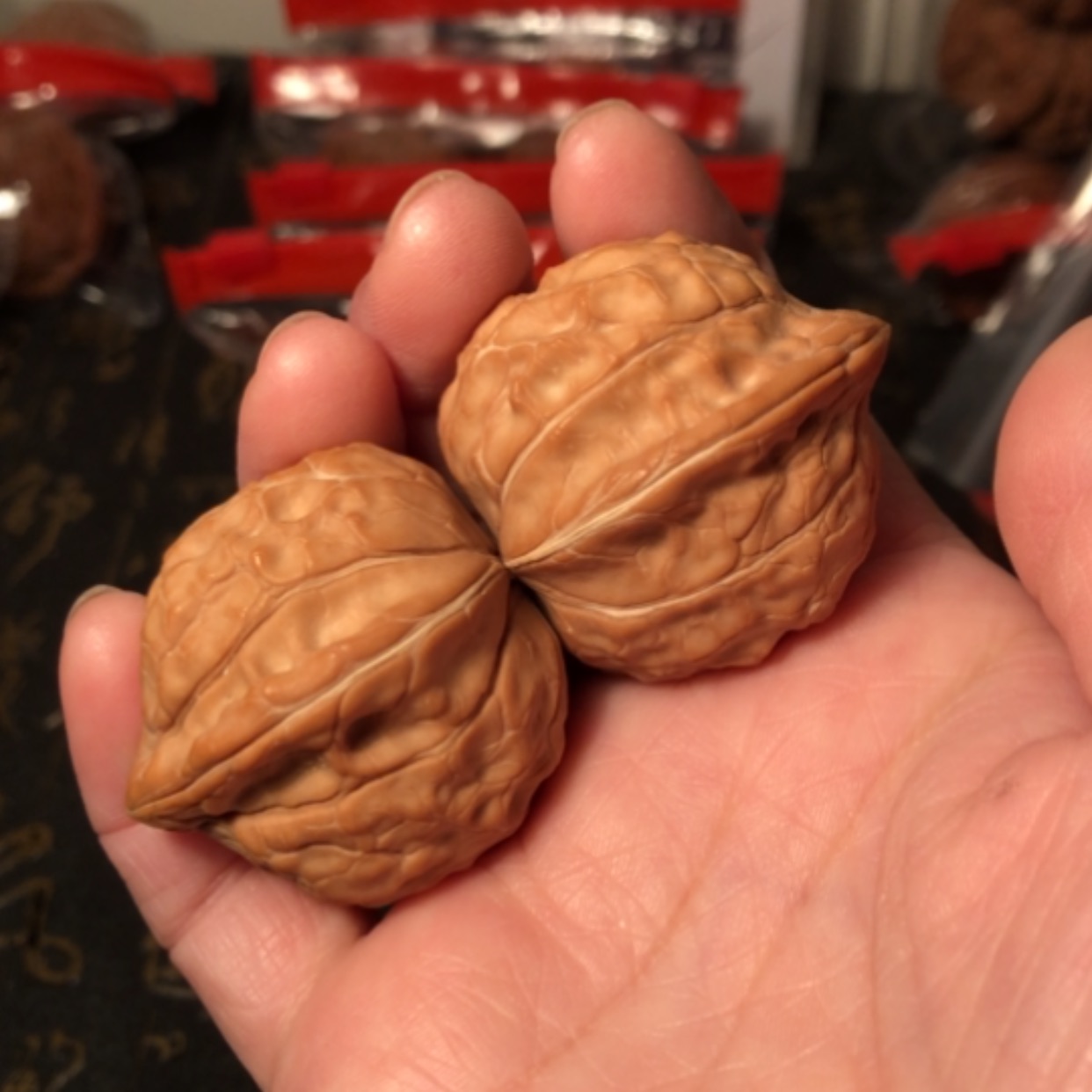 【闪购商品】文玩核桃把件龟甲纹34