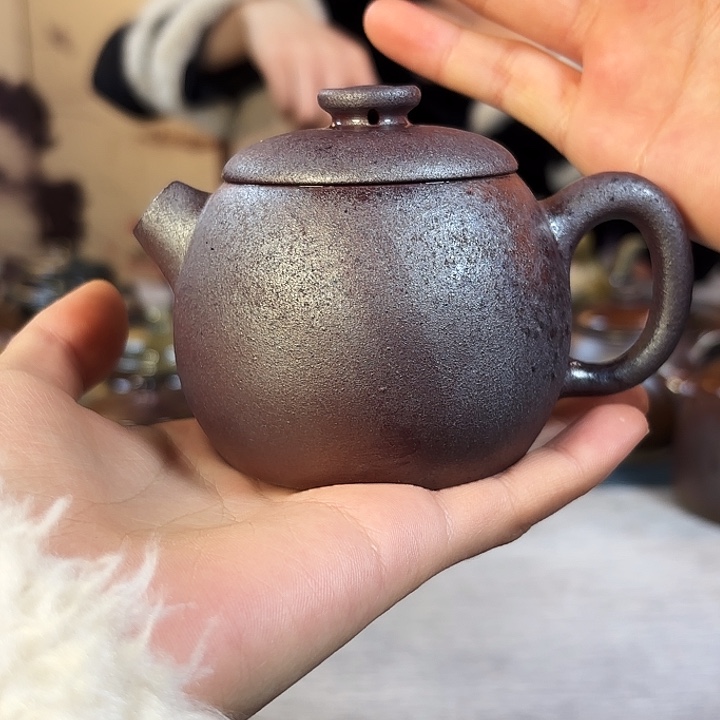 壶柴烧紫砂壶巨轮