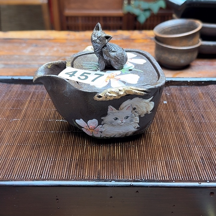 纯手工制作粗陶茶具