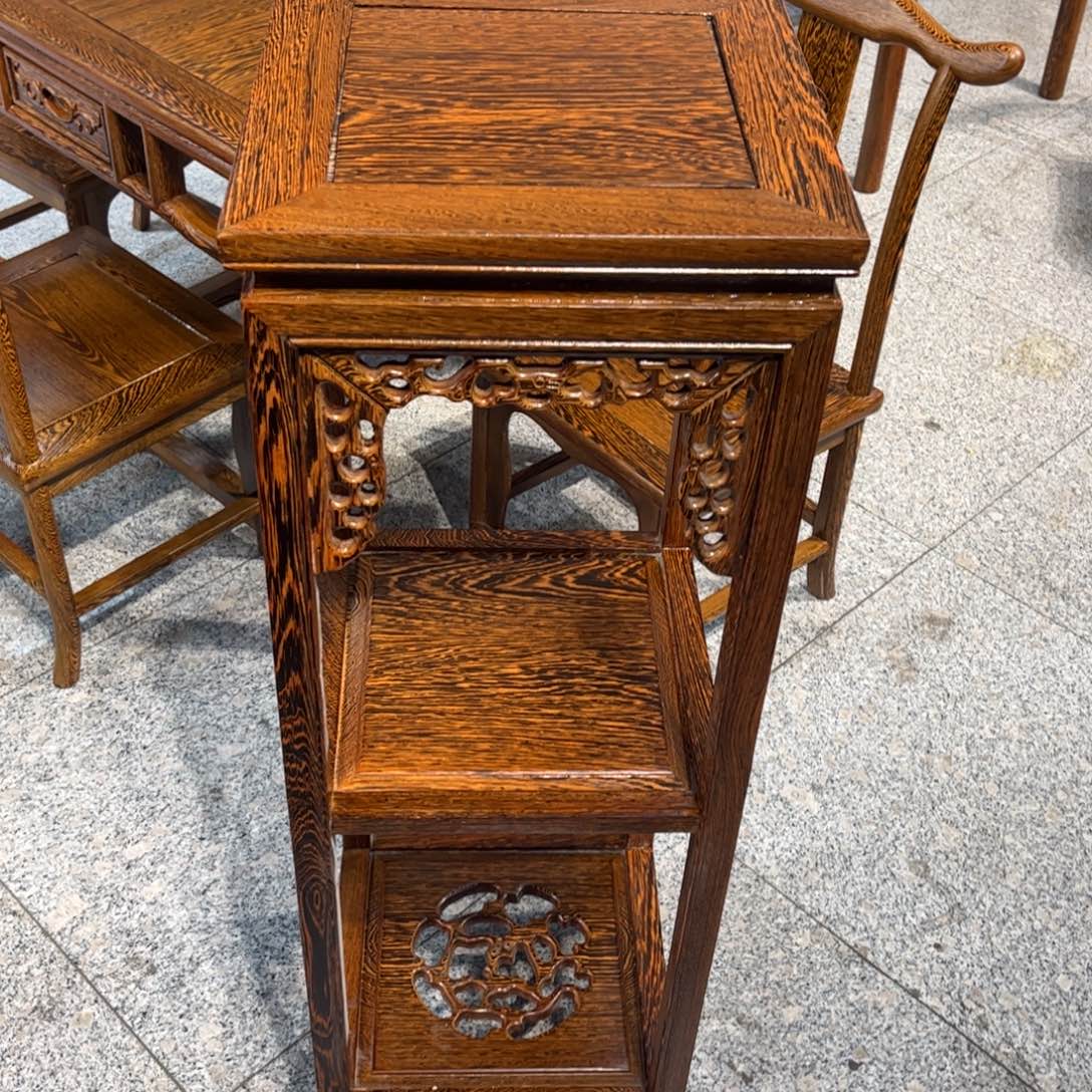 鸡翅木类成套家具1米
