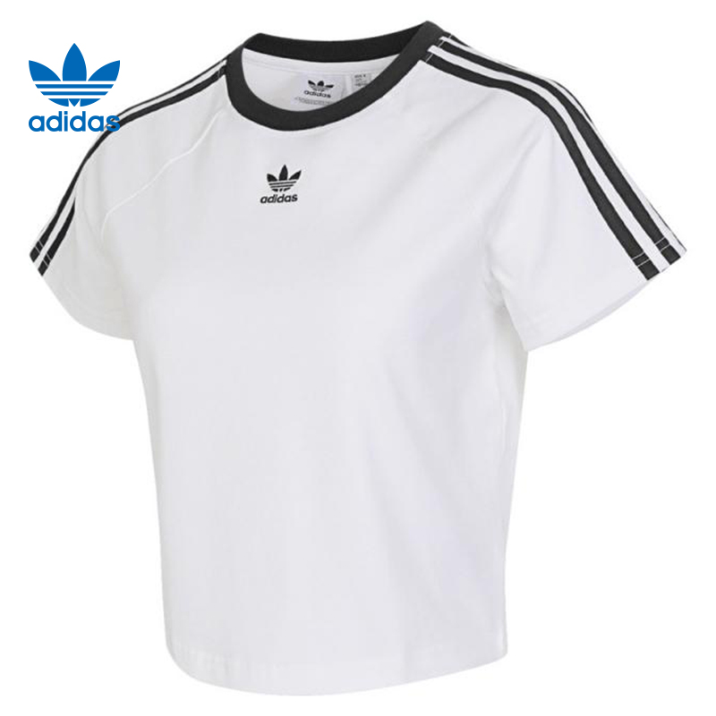 adidas阿迪达斯【太】三叶草女子运动休闲短袖T恤JC8704
