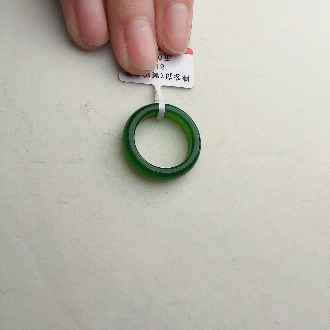 和田玉（碧玉）戒指未镶嵌半*酥