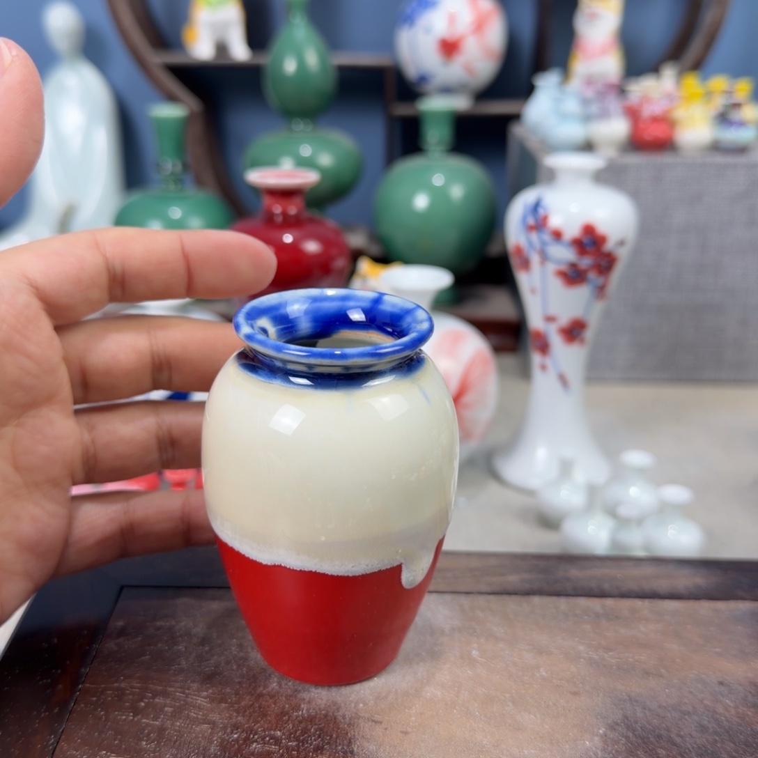 陶瓷手工小花器摆件