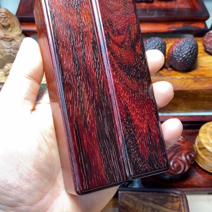 檀香紫檀（小叶紫檀）镇纸一对