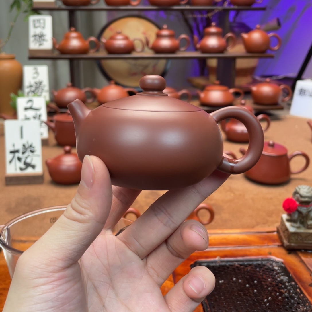 紫砂潮州手拉壶?***旭老朱泥西施