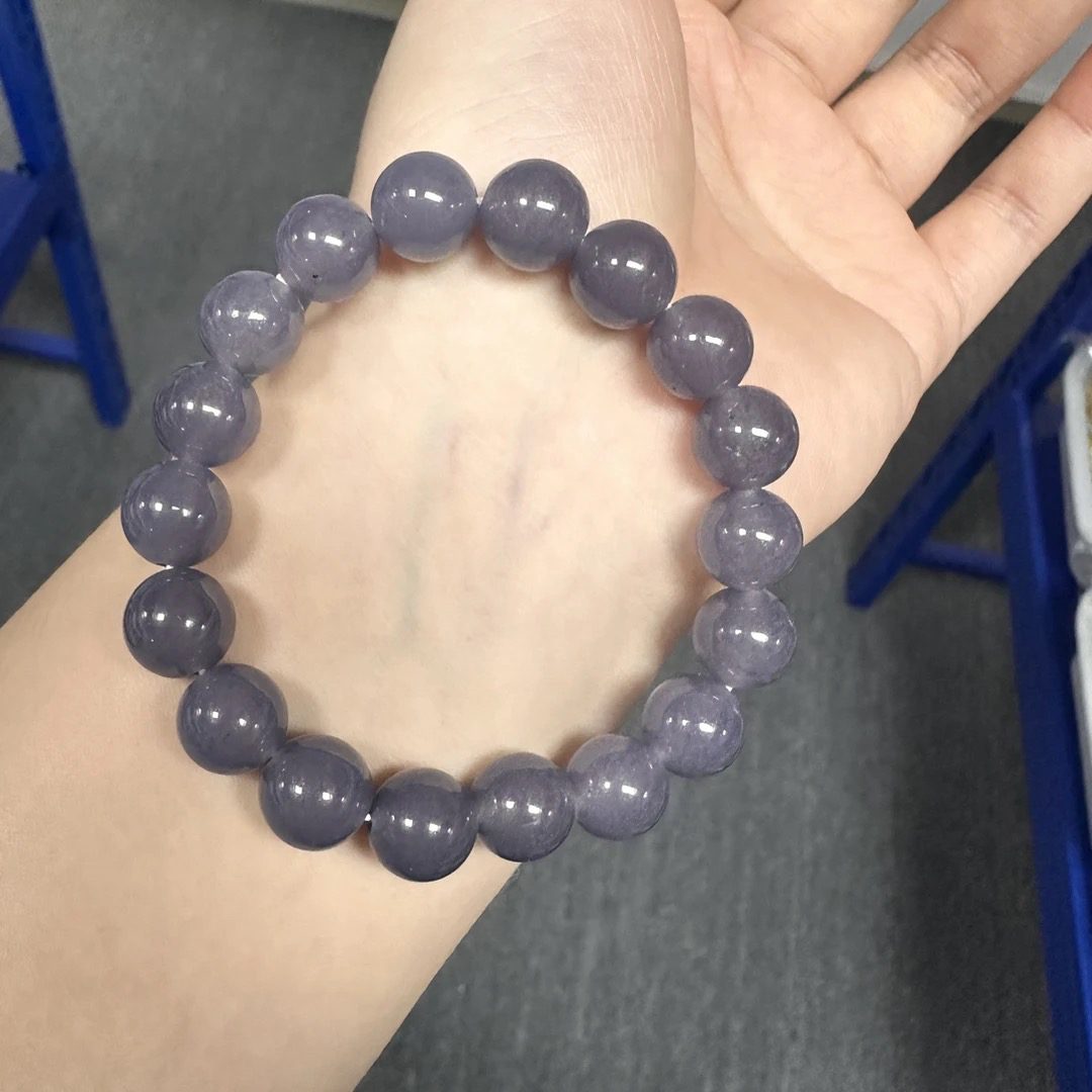 小帅的珠宝仓—精美烟紫卡10毫米手串