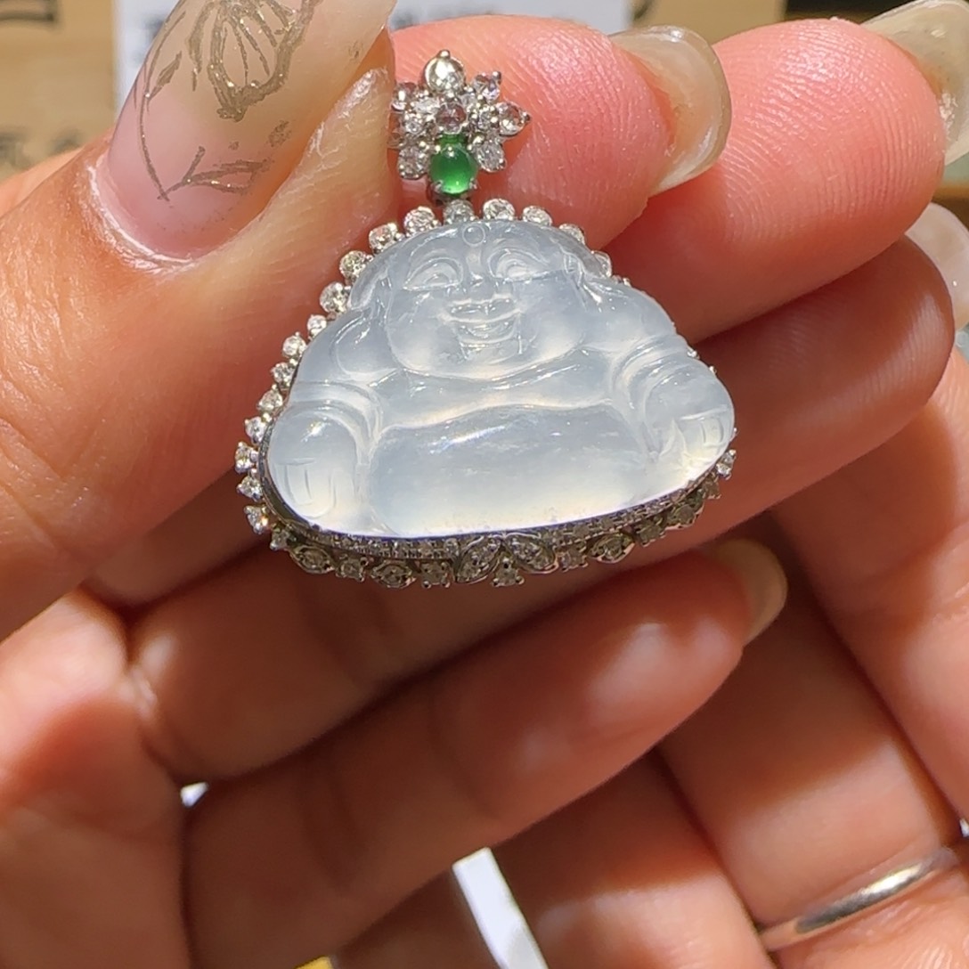 【闪购商品】翡翠颈饰18K金镶嵌天然
