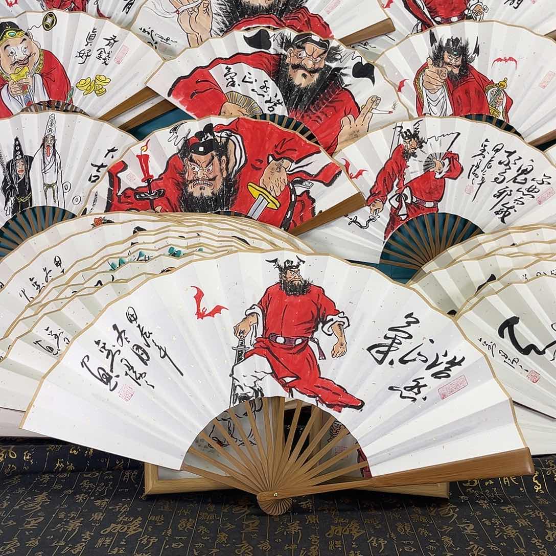 国画用****3手绘折扇一把