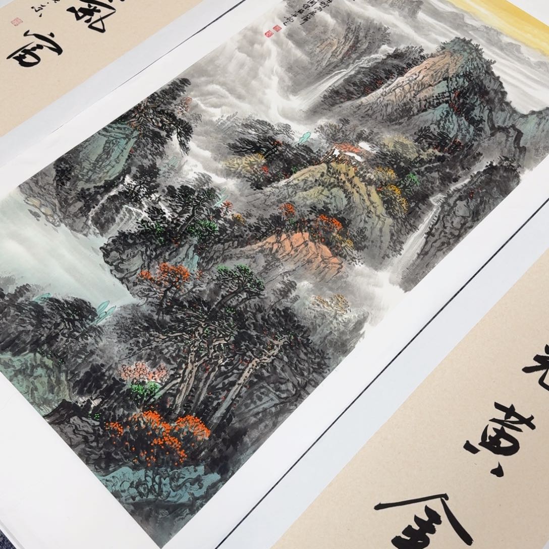 国画纯手绘山水花鸟作品