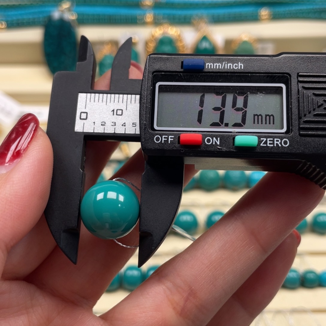 未镶嵌绿松石珠宝奇石圆珠