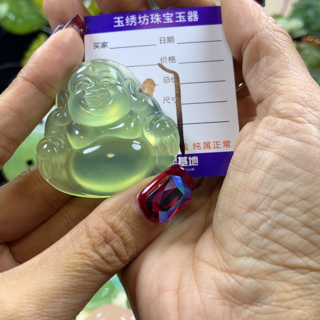 【闪购商品】蛇纹石玉颈饰未镶嵌猫*酱