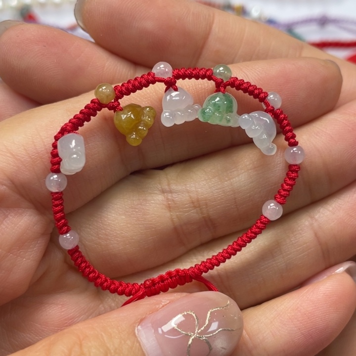 翡翠未镶嵌手绳儿童宝宝手绳