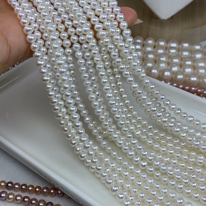 未镶嵌今日福利特价4-5近圆极光淡水珍珠