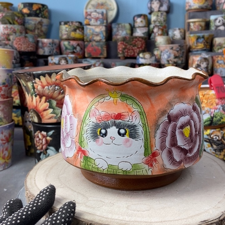 红陶景德镇艺术手绘作品