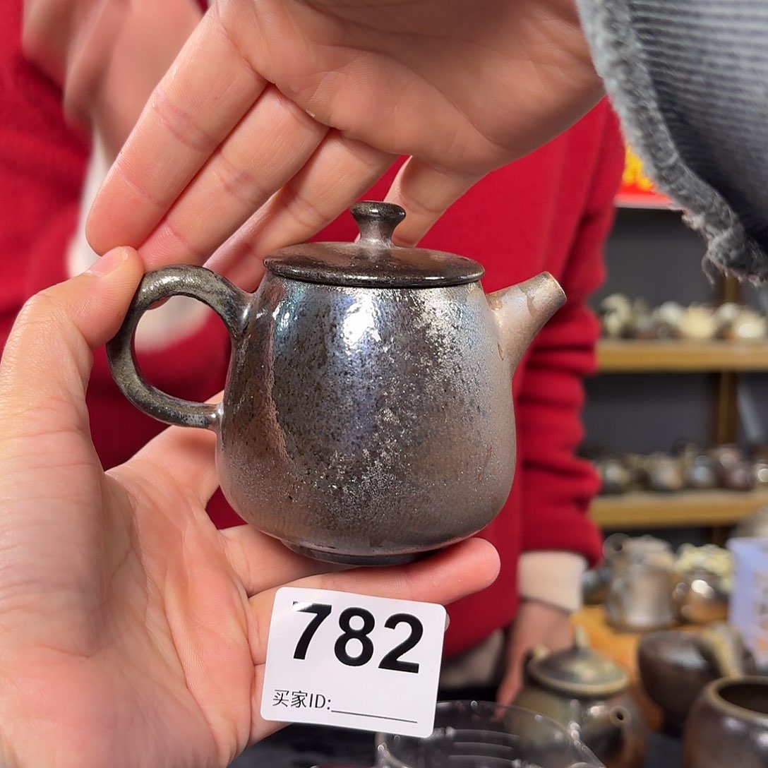 杯坭兴陶纯柴烧原矿泥料纯手工壶