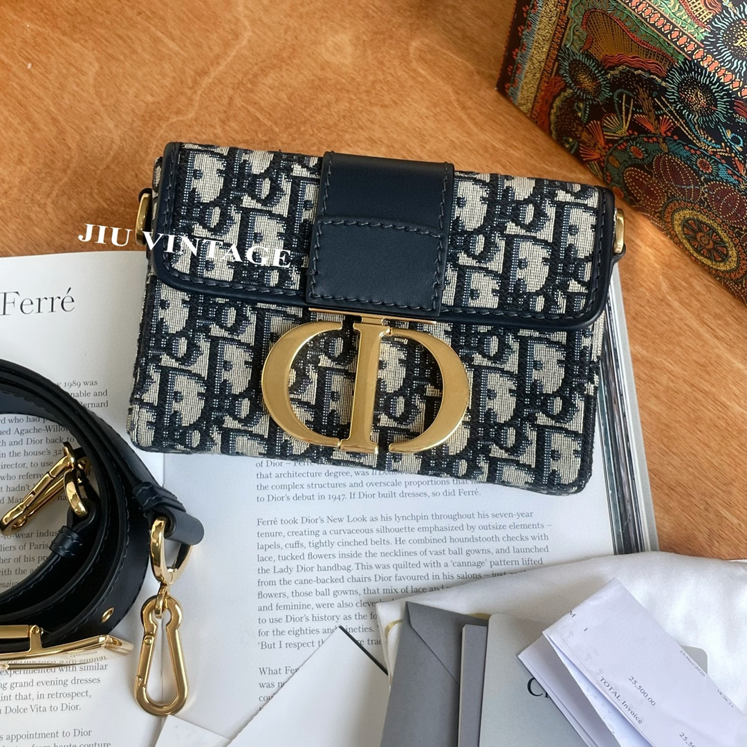 99新 DIOR/迪奥 蒙田盒子全套 BJM11-0443单肩包