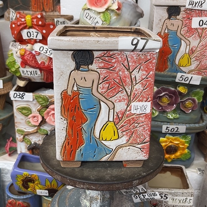 粗陶材质多肉花盆