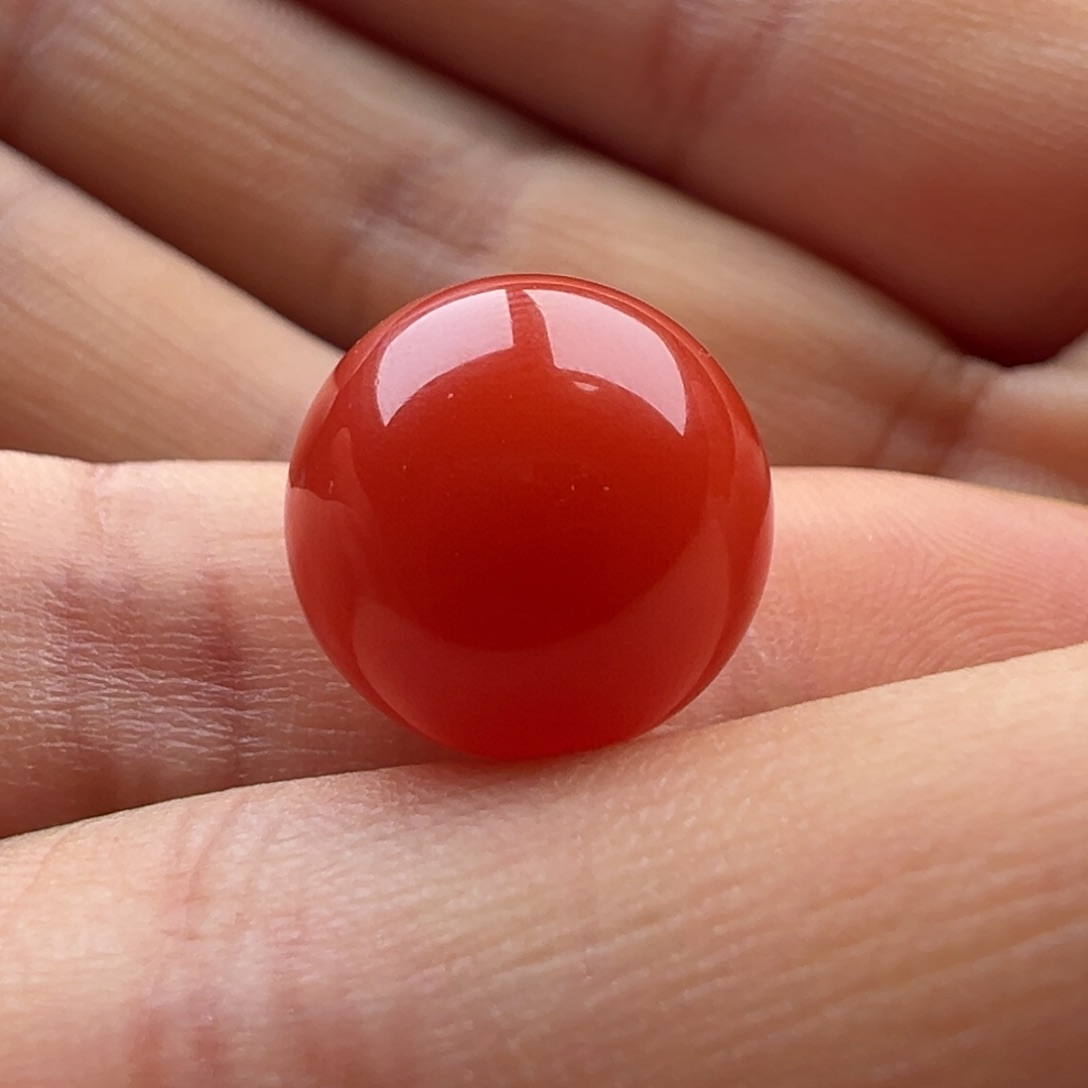 南红玛瑙圆珠13.4未镶嵌