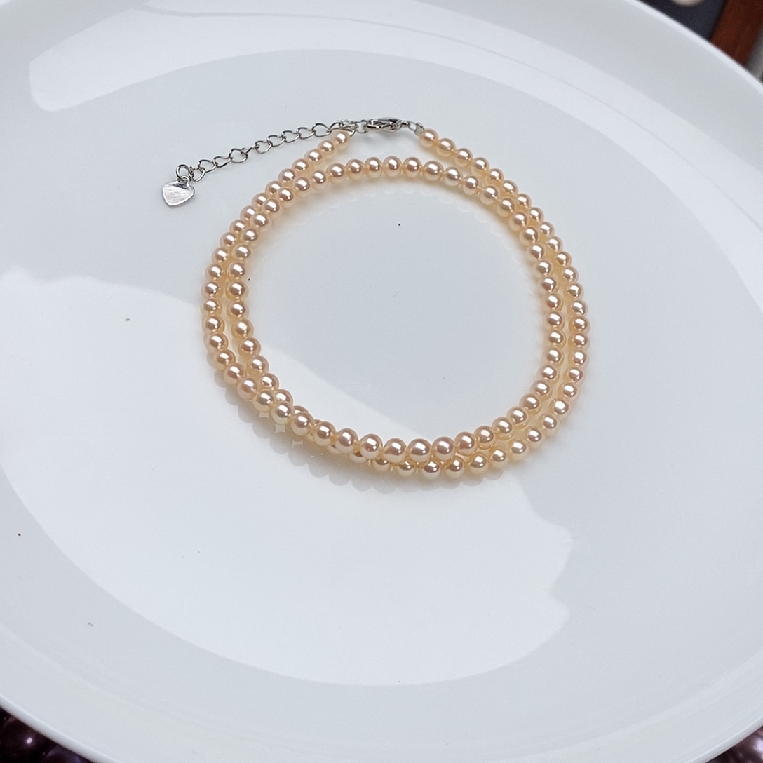 银S925镶嵌淡水珍珠颈饰