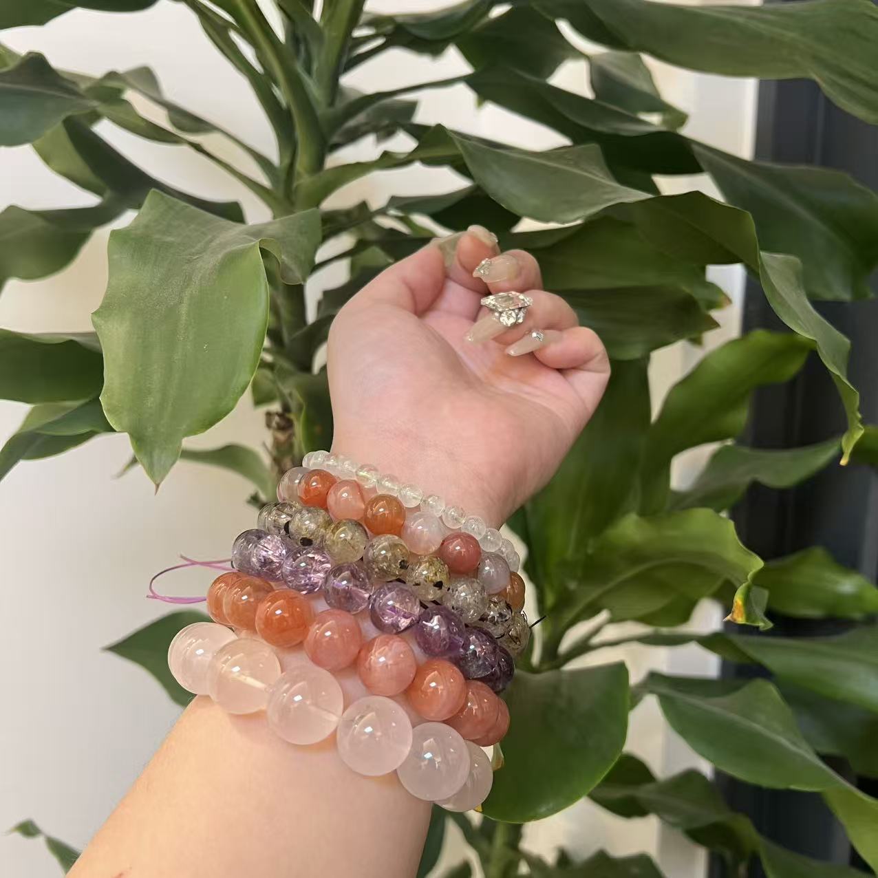 水晶手串素串多样性发一