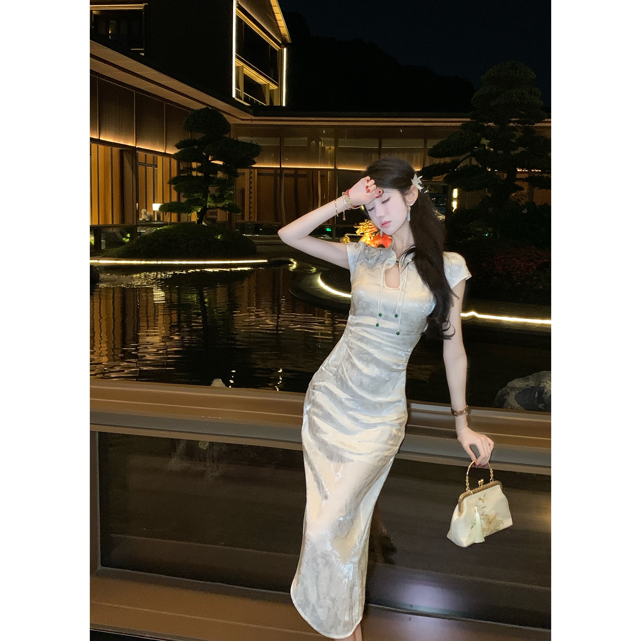 【雅乔定制】明月几时 新中式国风旗袍连衣裙DYTH-24043366