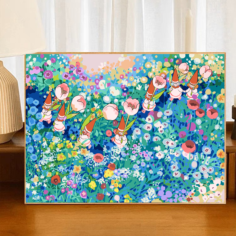 【12月上新款】插画治愈系DIY数字油画解压填色丙烯手工装饰画