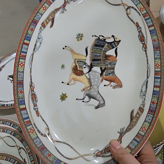 瓷片微瑕爱玛鱼盘一个6666666