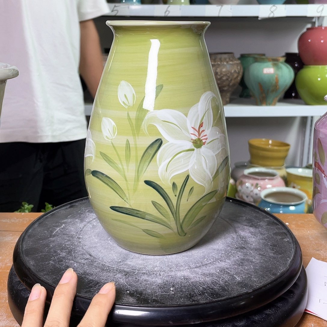 红**7景德镇陶瓷花盆微瑕123