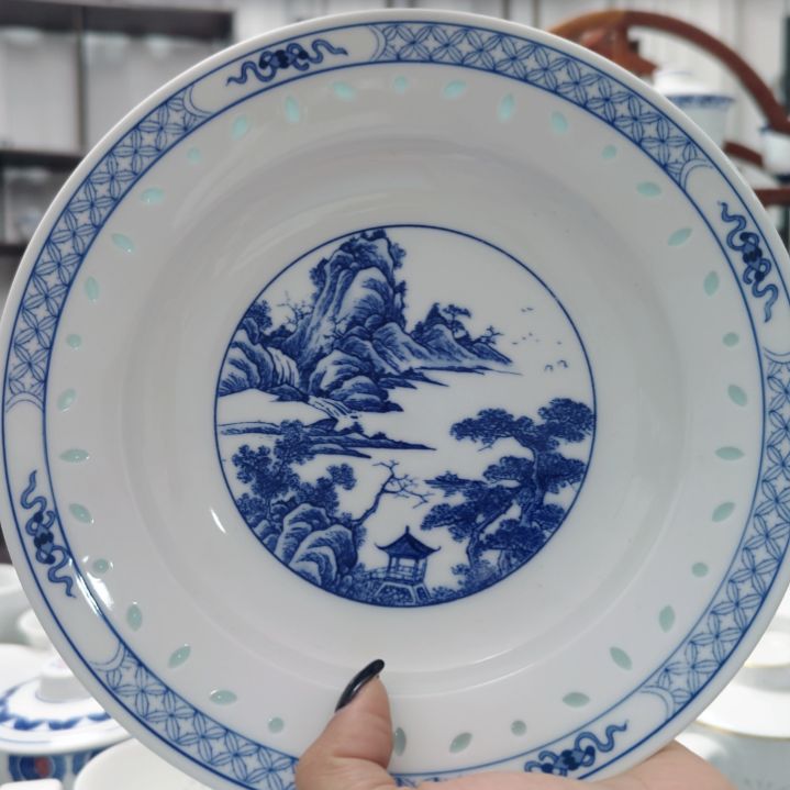 陶瓷江南韵8寸深盘两只装