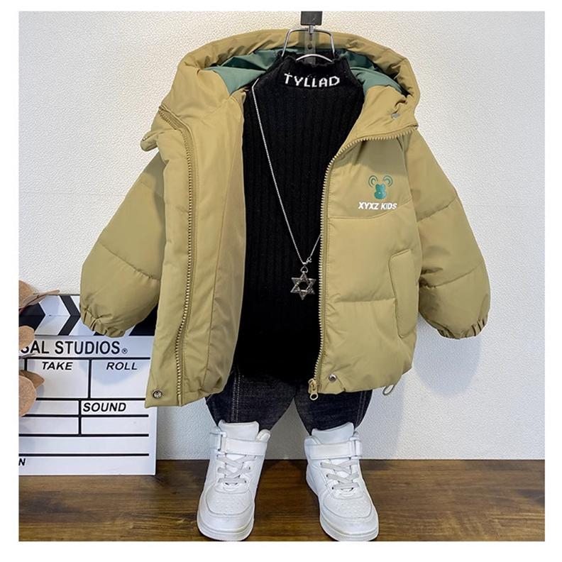 男童羽绒棉衣冬季2025新款保暖洋气小男孩冬装时尚加厚棉袄外套