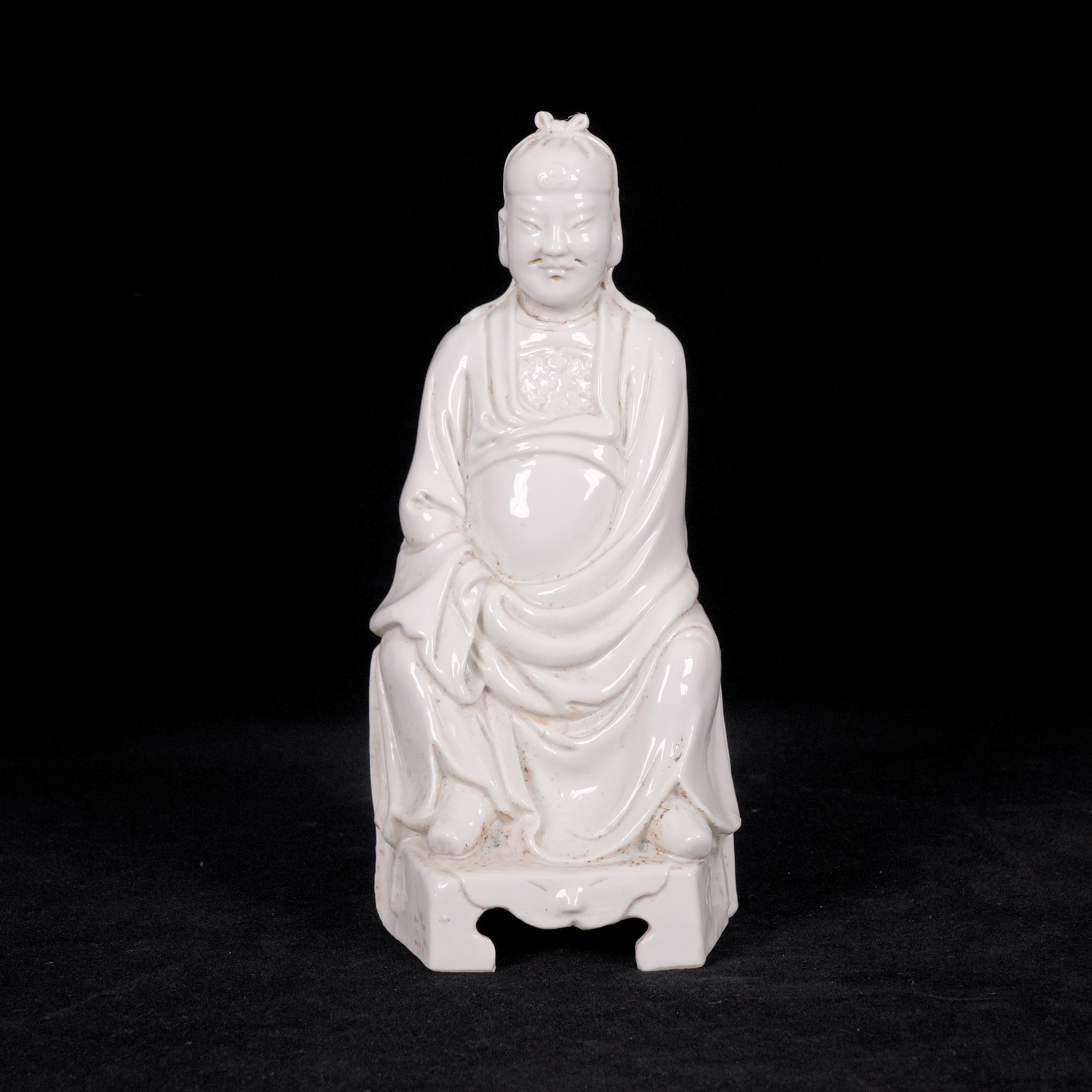 民国德化白釉关圣帝君