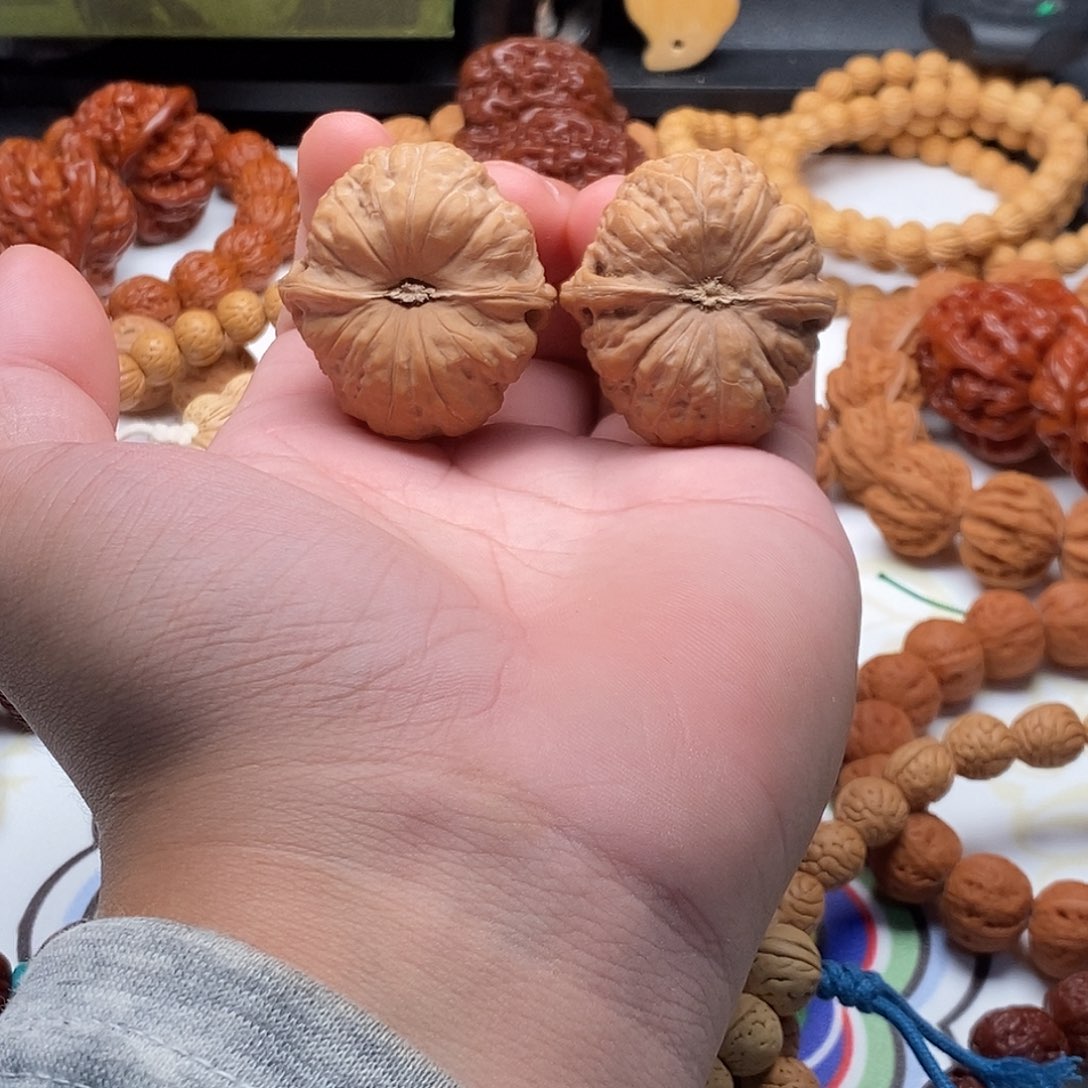 文玩核桃把件边39全品南瓜墩