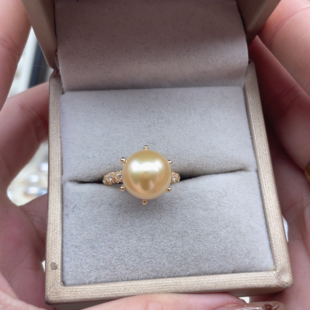 海水珍珠银S925镶嵌戒指Q105