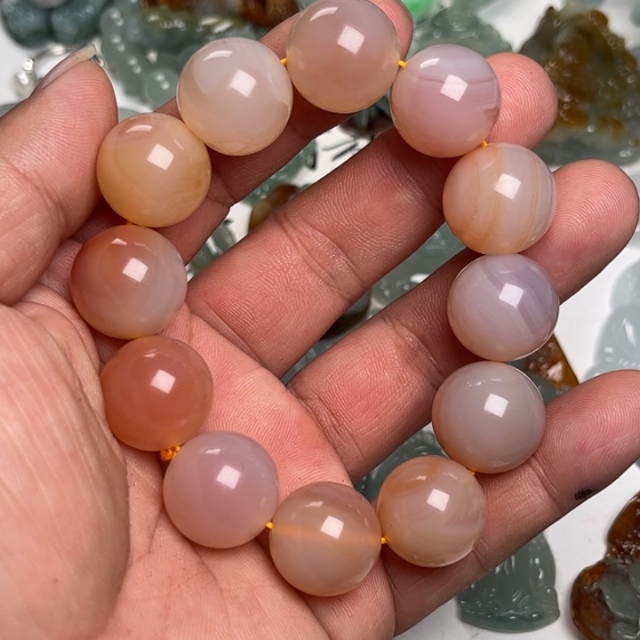 翡翠未镶嵌颈饰马瑙 手串