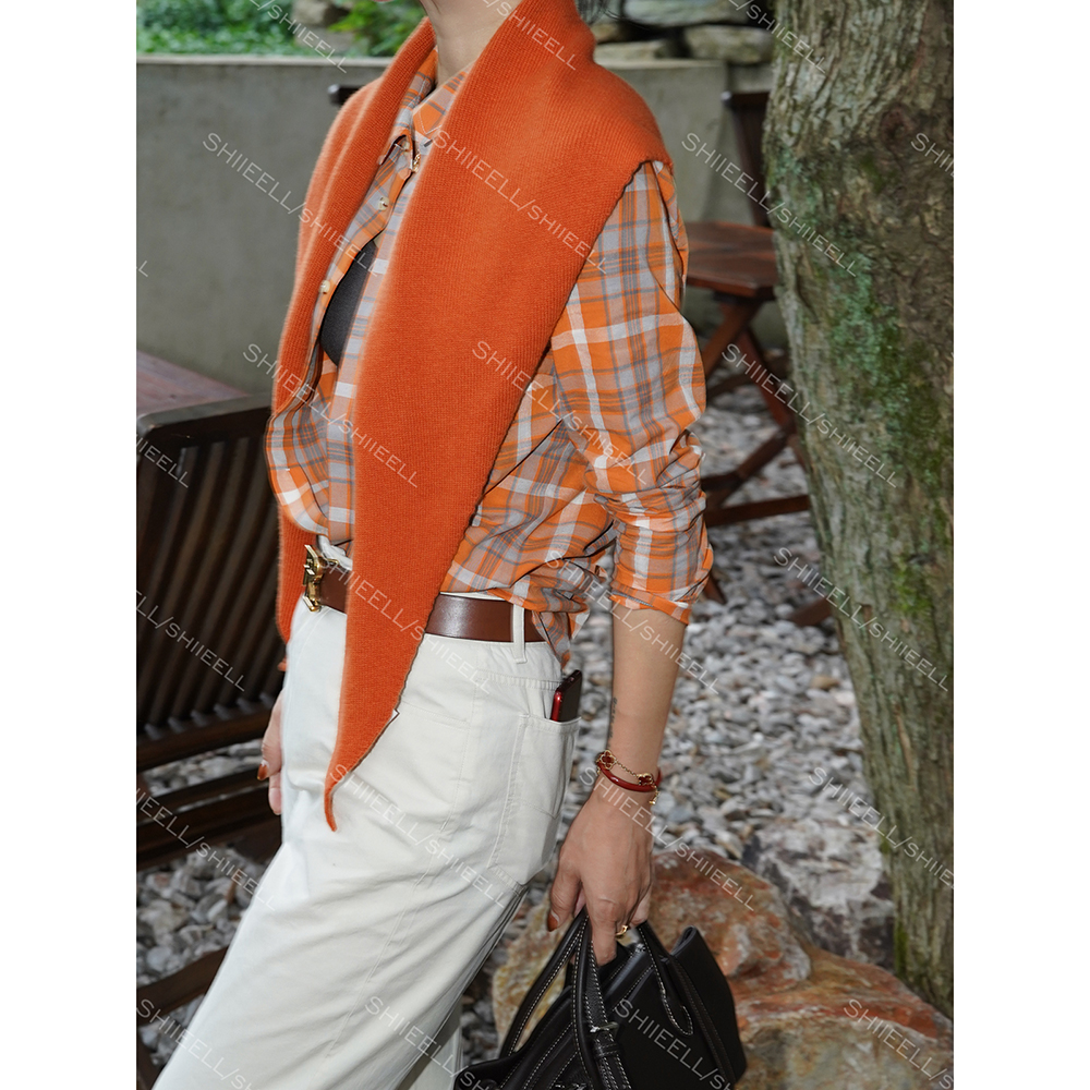 SHIIEELL新款时尚文艺洋气百搭纯色休闲复古气质设计师围巾Z8945