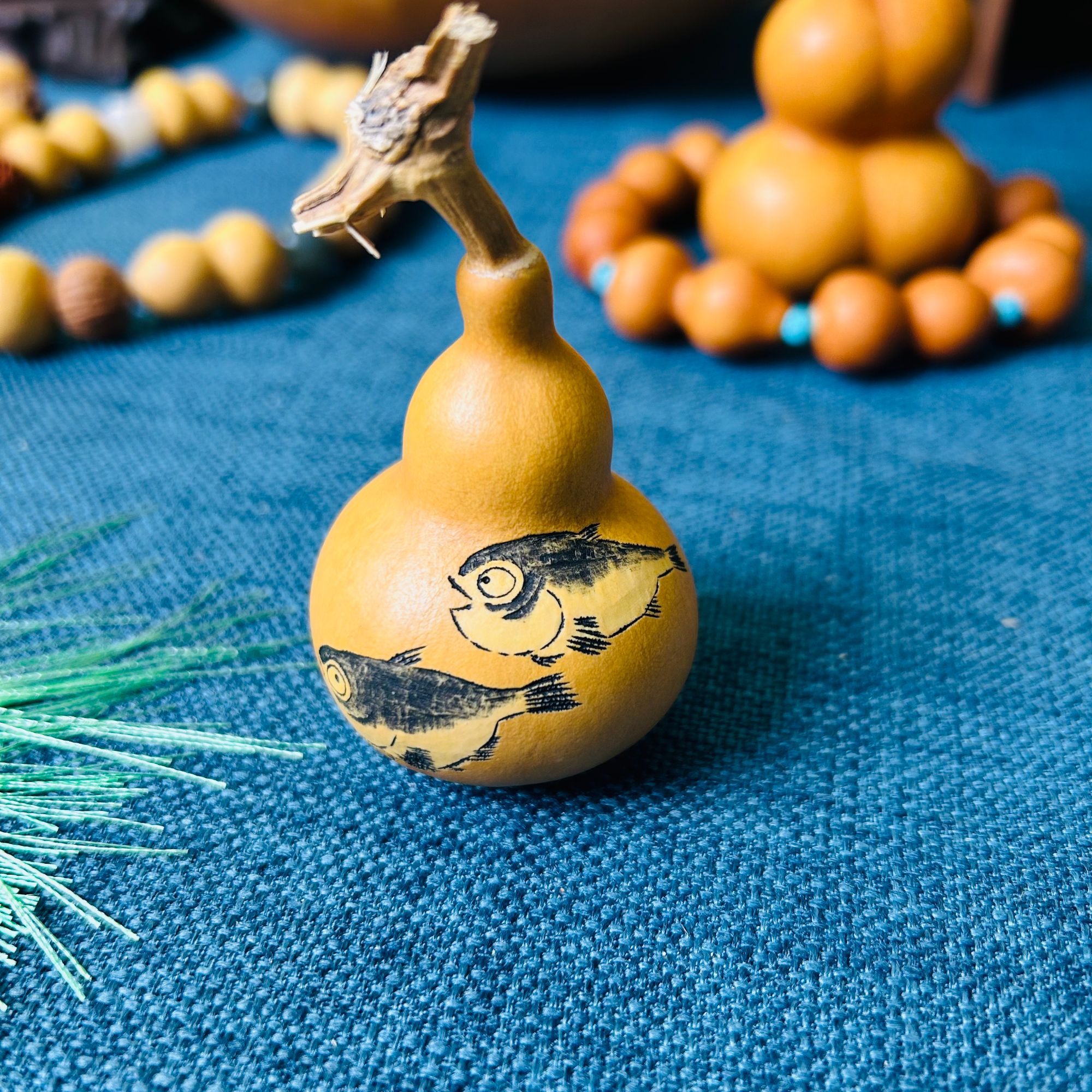 荨葫工艺臻选店的手工雕刻葫芦小摆件003